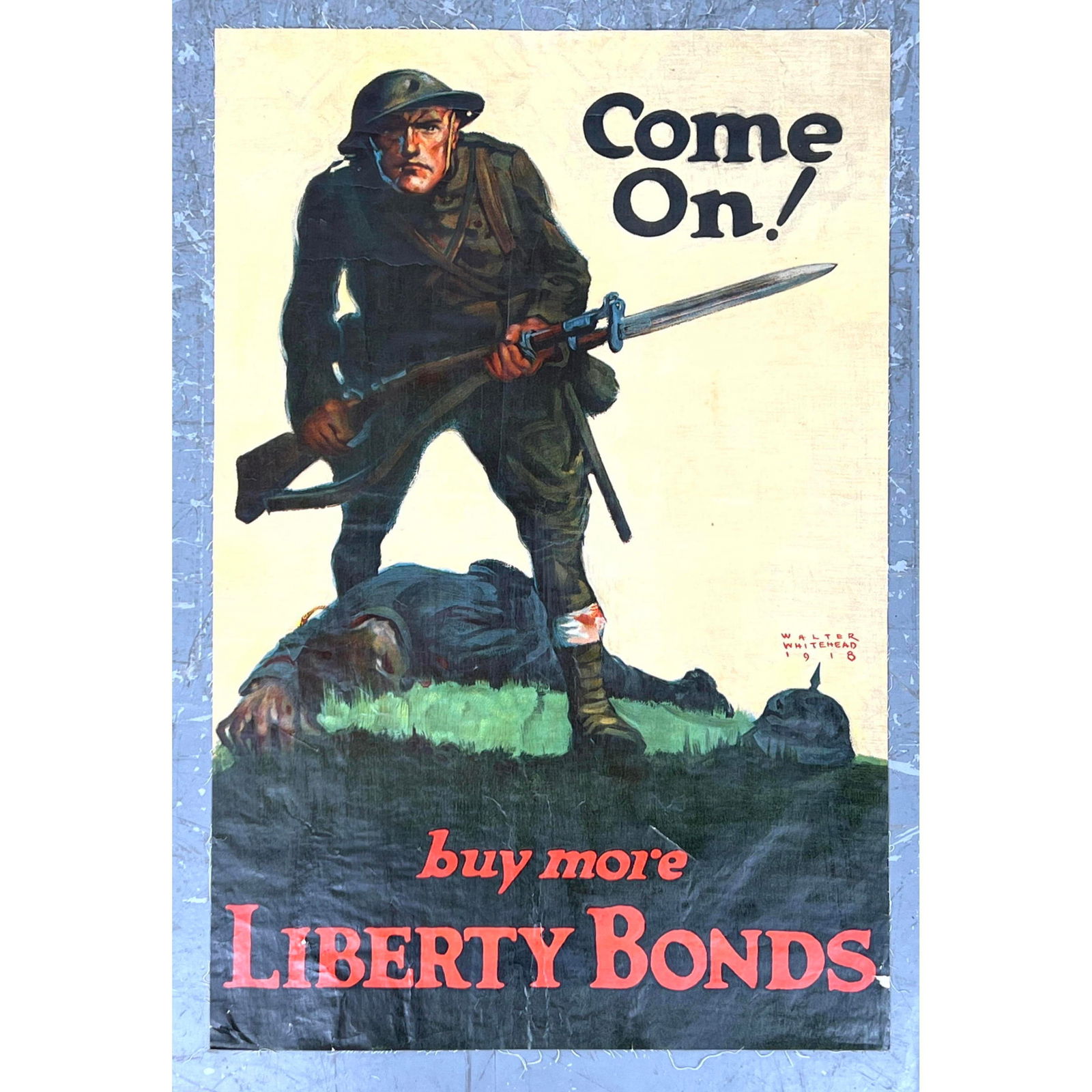 Walter Whirehead Liberty Bonds War Poster.  Unframed. (1 of 13)