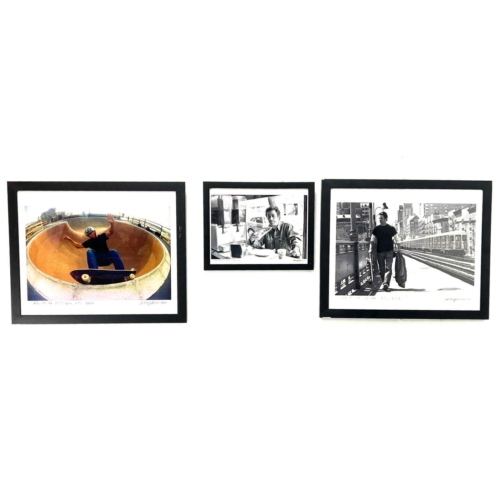 3pcs Photographs of Skateboarder Andy Kessler. Signed and dated. (1 of 11)