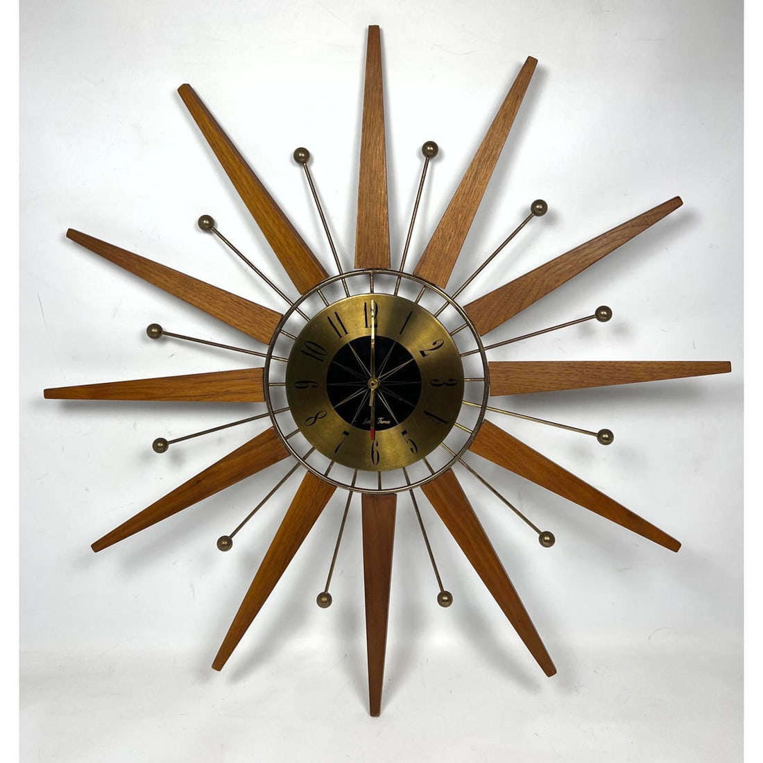 Seth Thomas ROYAL STAR Sun Clock. Battery Operated. Walnut Metal Frame. Working. Time set Needs Adju (1 of 9)
