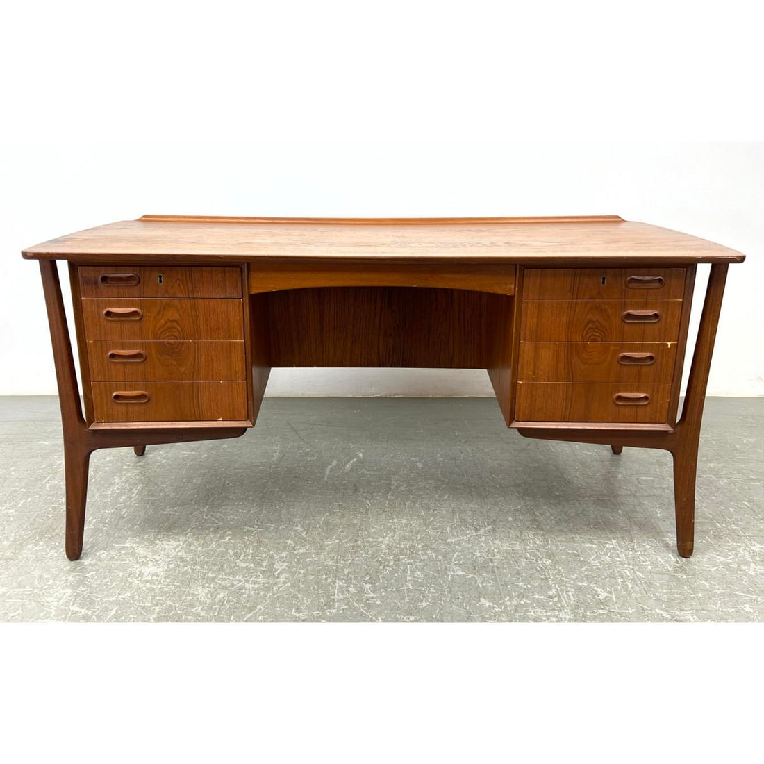 Svend Aage Danish Modern Teak Desk Denmark Vodder Style (1 of 15)