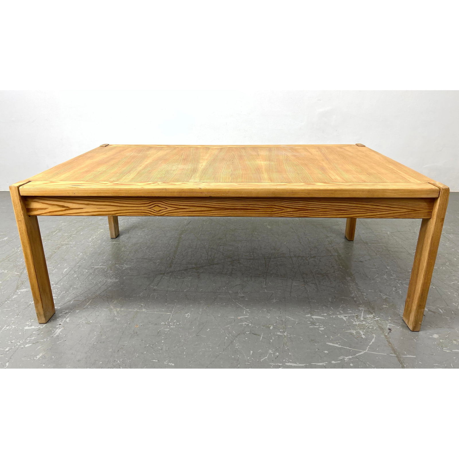 In the style of CHARLOTTE PERRIAND Les Arcs large pine coffee table. (1 of 9)