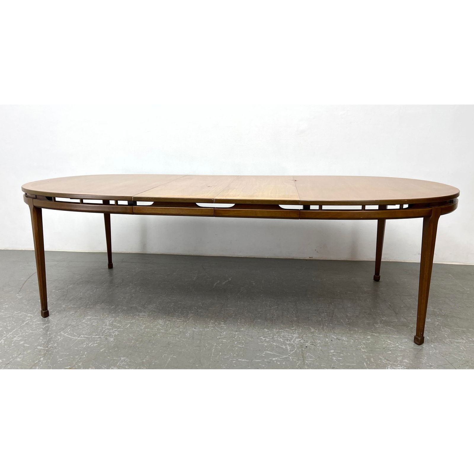 Walnut Mid Century Modern Dining Table with 2 Leaves (1 of 13)