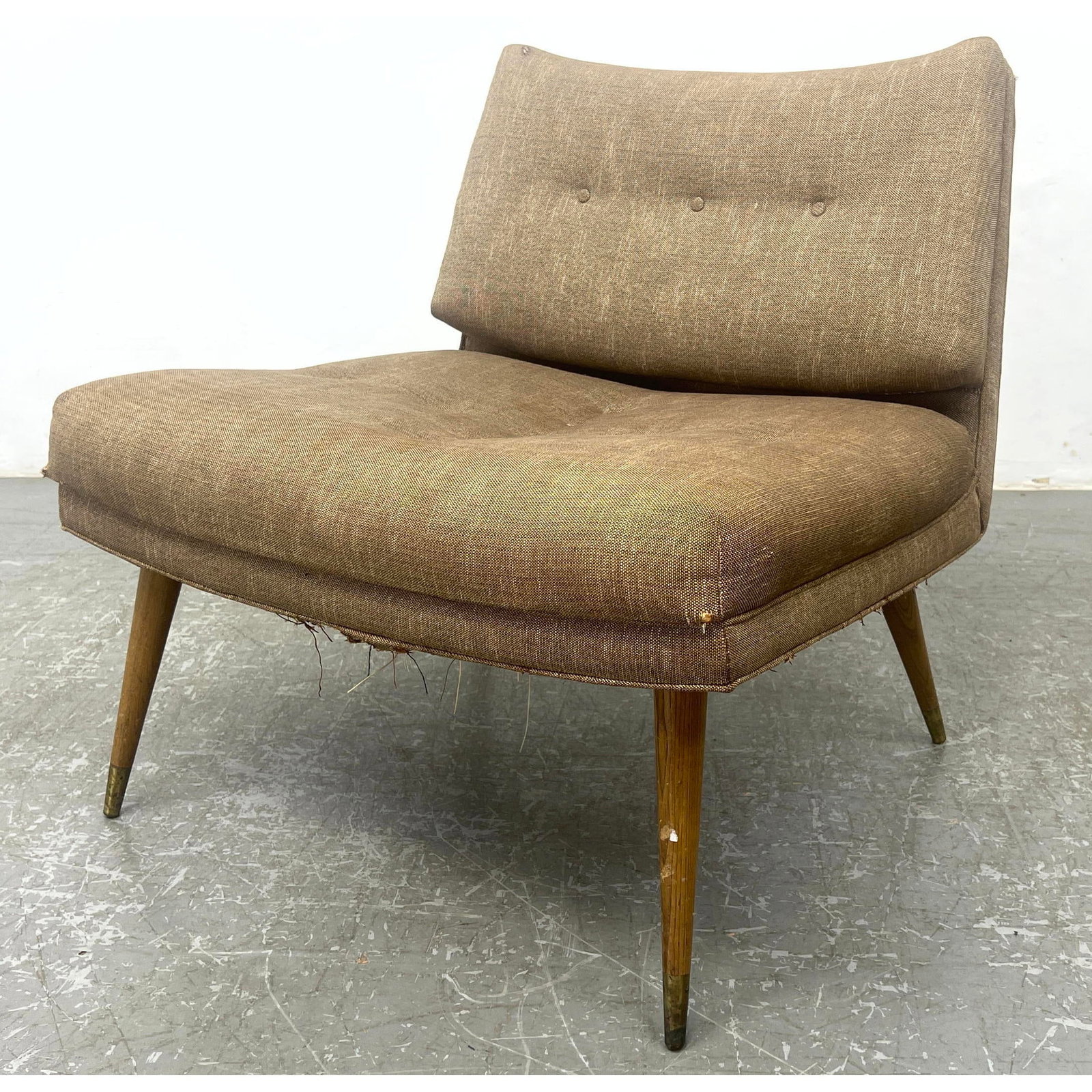 Mid Century Modern Space Age Jetson Style Slipper Chair: Mid Century Modern Space Age Jetson Style Slipper Chair Dimensions: Height: 27 inches, Width: 29 inches, Depth: 26.5 inches. - Seat Height: 17 inches --- - - We offer curbside delivery to NYC, Manhatt