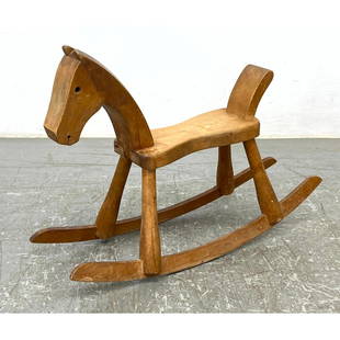 Danish Modern early production rocking horse by Kay Bojesen.: Danish Modern early production rocking horse by Kay Bojesen. Dimensions: Height: 17.5 inches, Width: 8 inches, Depth: 26.5 inches. --- - - We offer curbside delivery to NYC, Manhattan, Close Brooklyn,