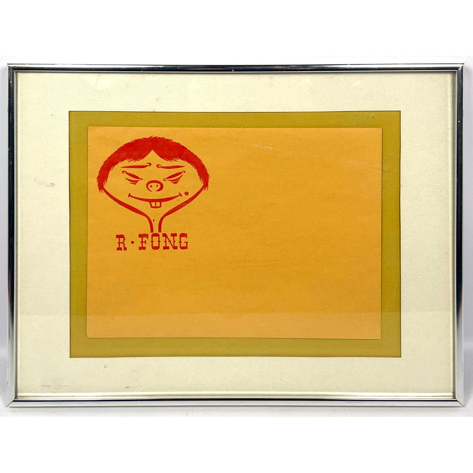Barry McGee R. Fong envelope. Framed under glass. (1 of 7)