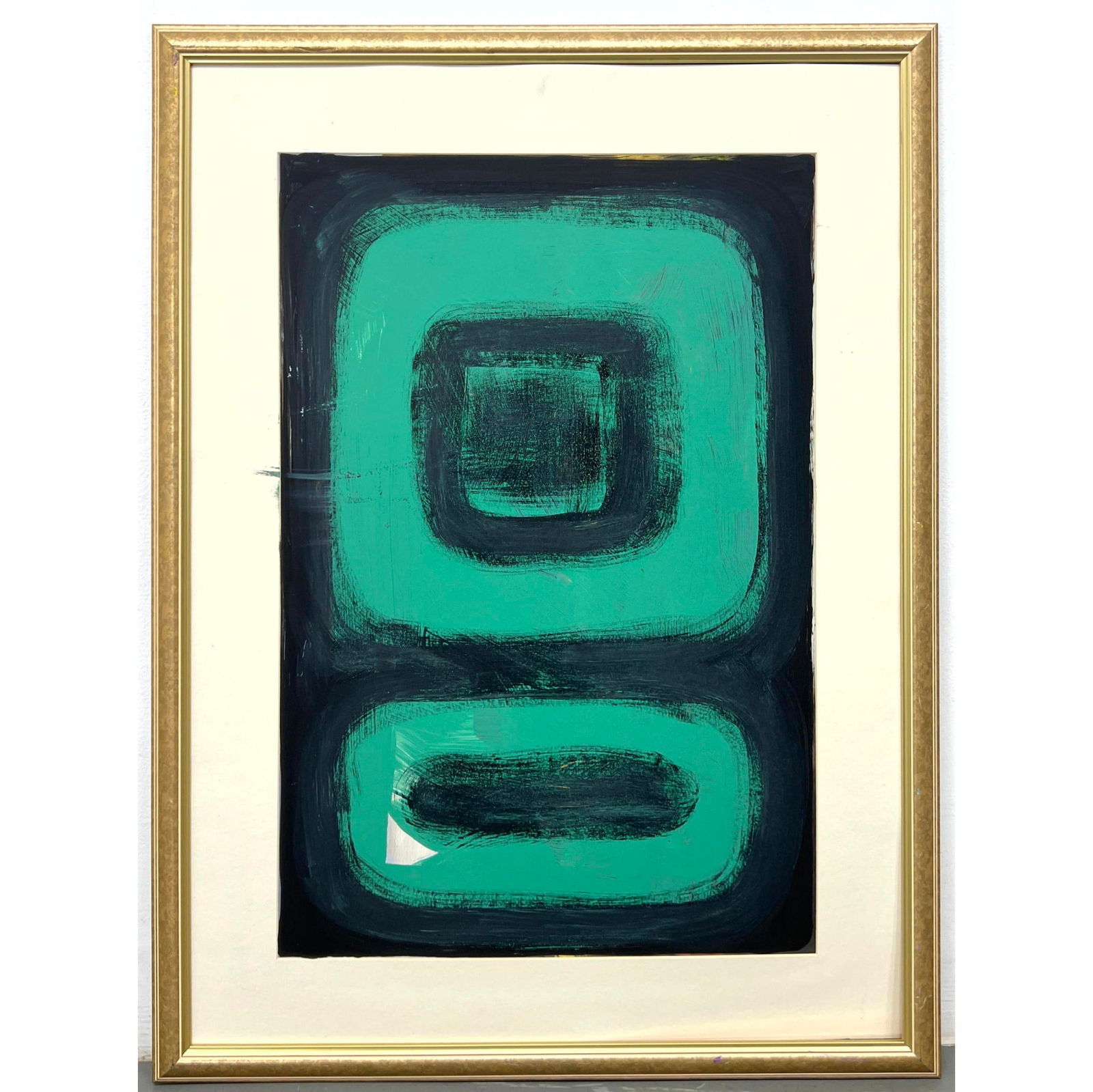 DENNIS SAKELSON Abstract Modernist Painting. Affordable Albers style. Signed. (1 of 6)