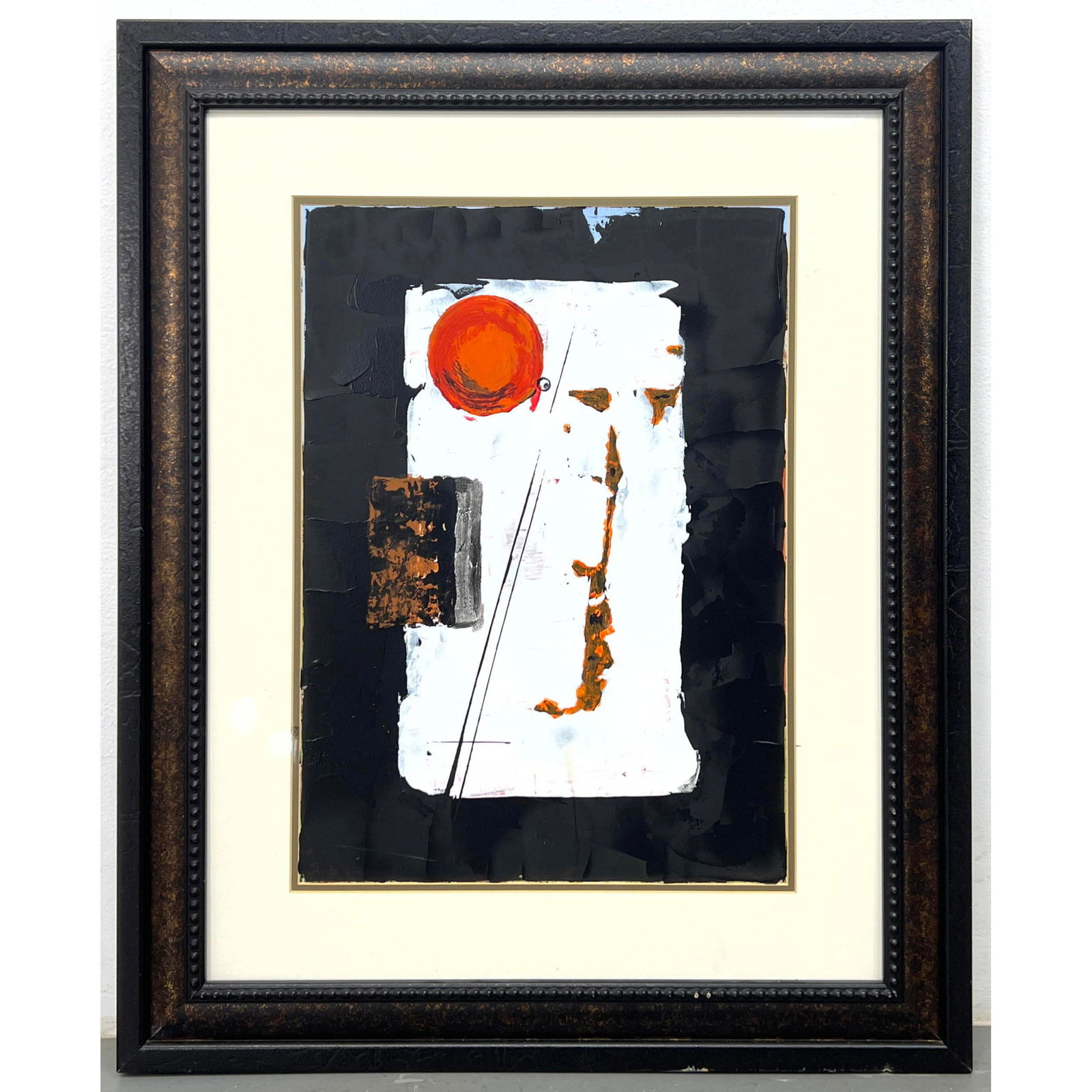 DENNIS SAKELSON Abstract Expressionist Painting. Dramatic image. Signed. (1 of 6)