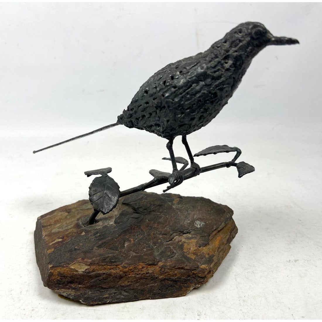 Siggi Munk Bronze Bird Sculpture on Natural Rock. Signed. (1 of 10)