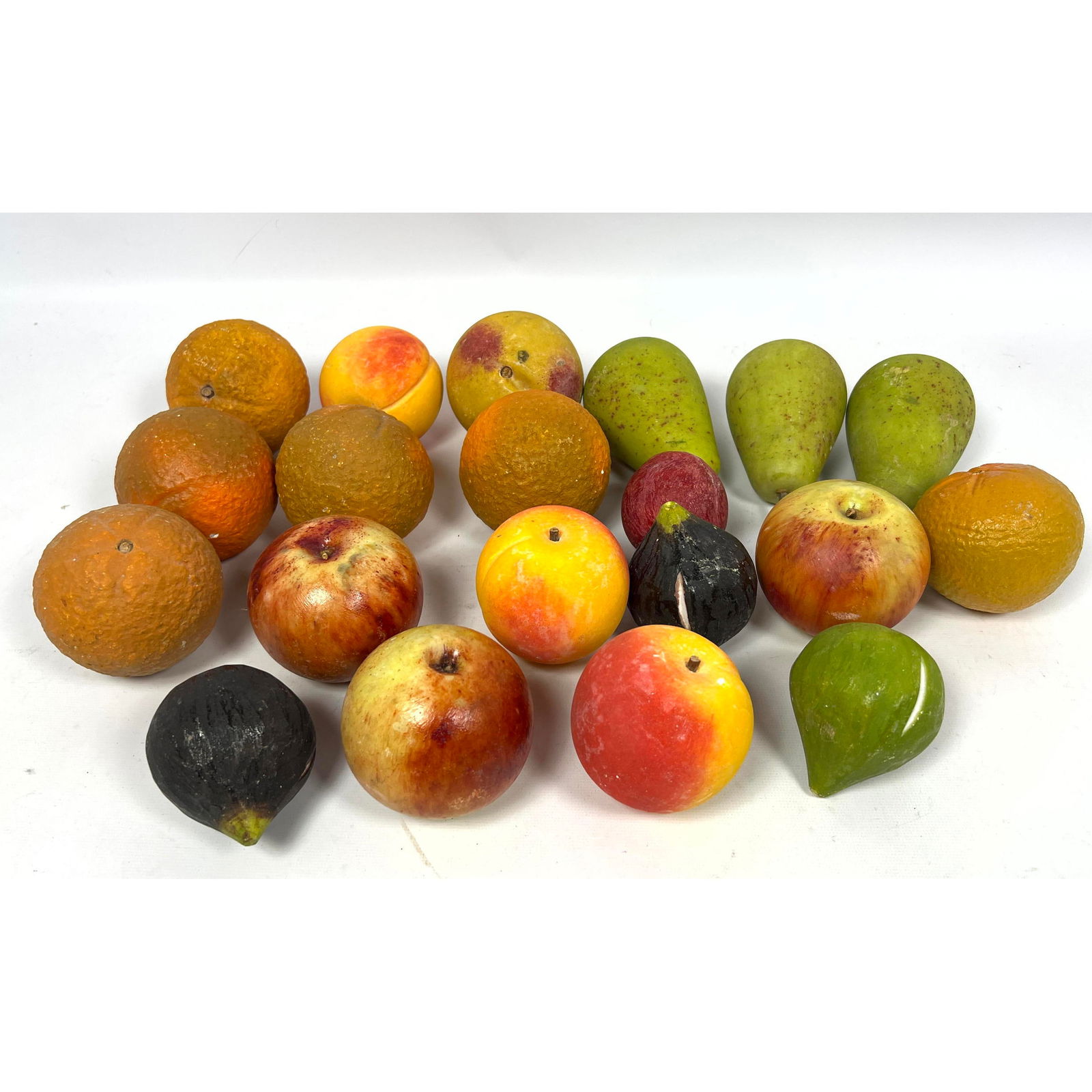 20 pcs Painted and Stained Stone Fruit Sculptures. (1 of 13)