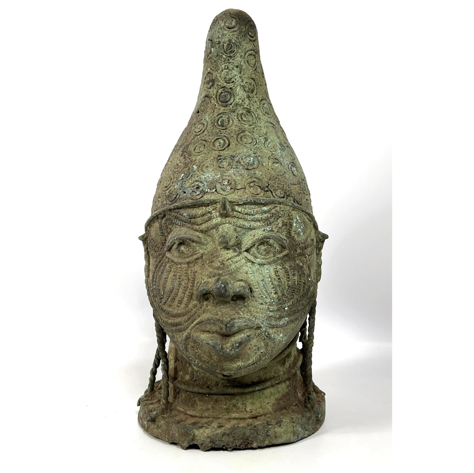 Benin Bronze Bust. Head sculpture. (1 of 6)