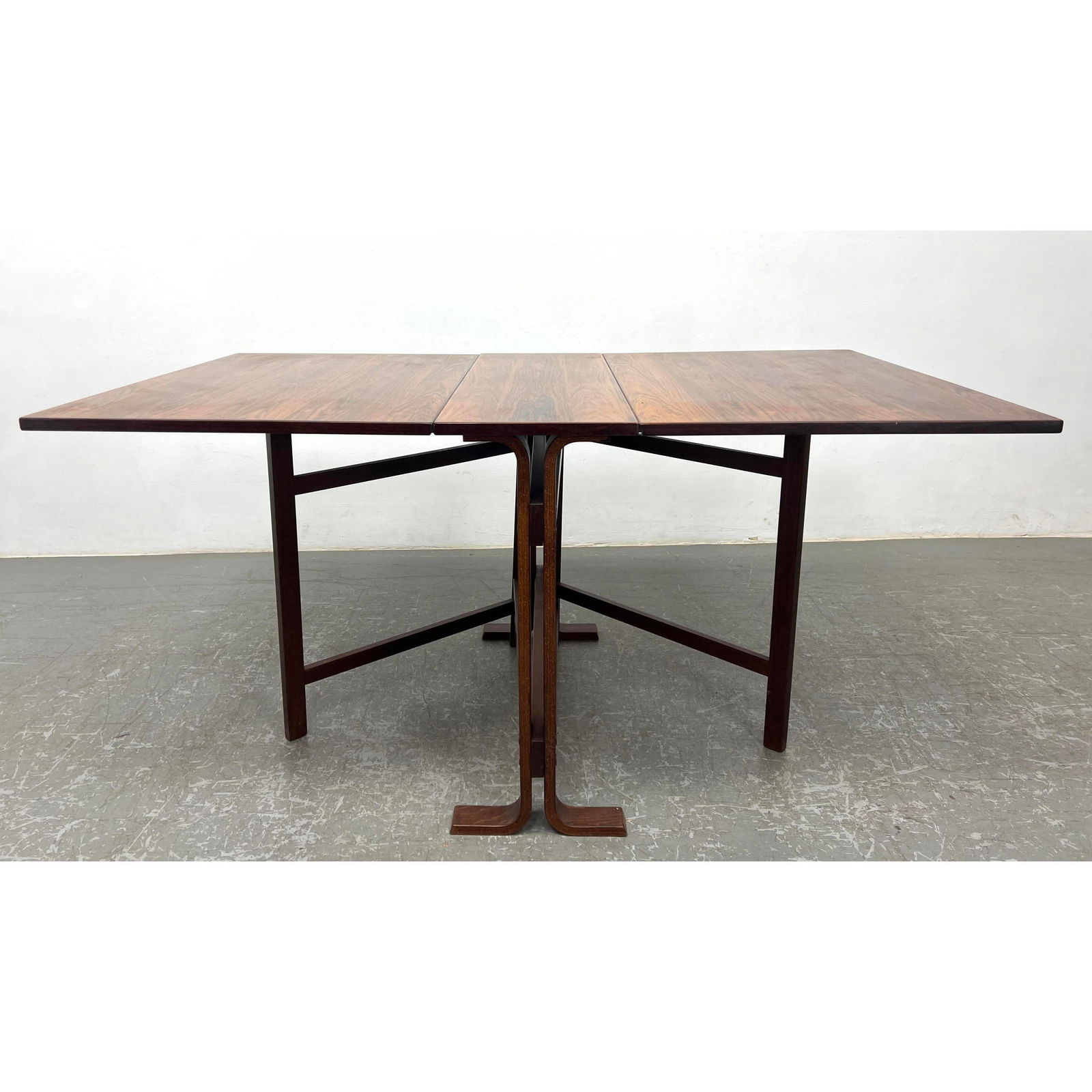 Danish Modern rosewood Drop Side Dining Table. (1 of 9)