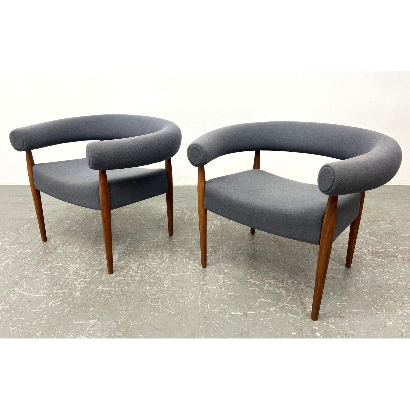 Pair NANNA DITZEL for Getama Lounge Chairs. Ring Chair. Danish Modern. (1 of 9)