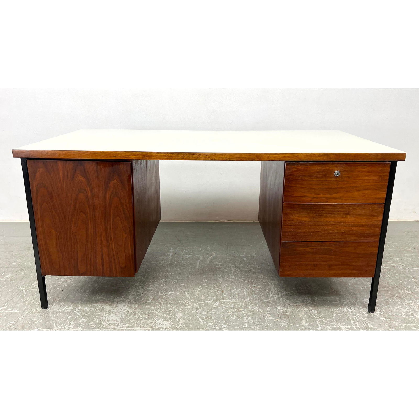 KNOLL American Modern Desk. White Laminate Top. Florence Knoll. (1 of 10)