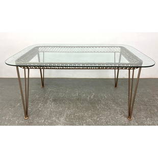 Maurizio Tempestini for John Salterini ?Ribbon' rectangular dining table: Maurizio Tempestini for John Salterini ?Ribbon' rectangular dining table Dimensions: Height: 29.5 inches, Width: 60 inches, Depth: 36 inches. --- - - We offer curbside delivery to NYC, Manhattan, Clos