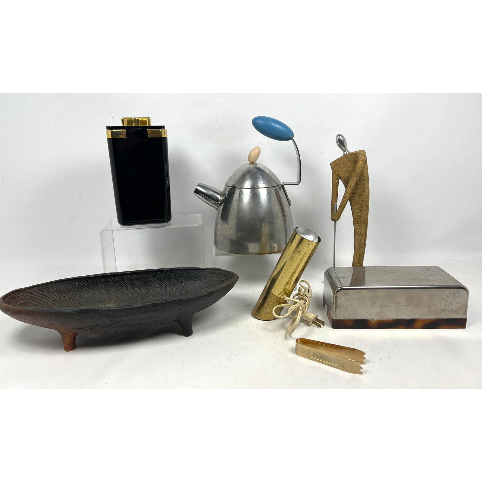 Modernist Style Lot. Ellesi Teapot, Golfer sculpture, Pottery, etc. (1 of 20)