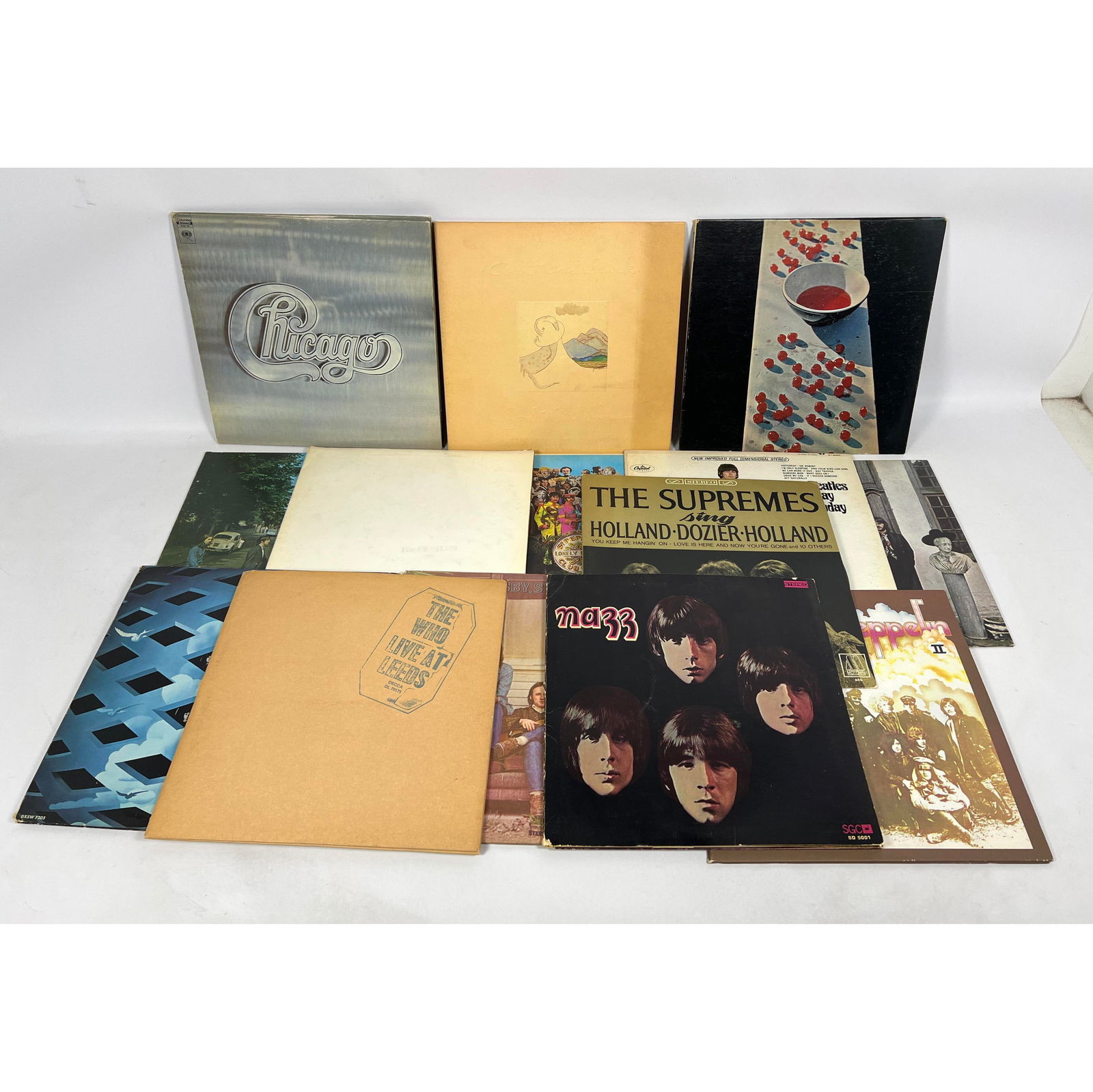 15 Vintage Rock Record Albums. Beatles, Chicago, Zeppelin, Who, etc. (1 of 15)