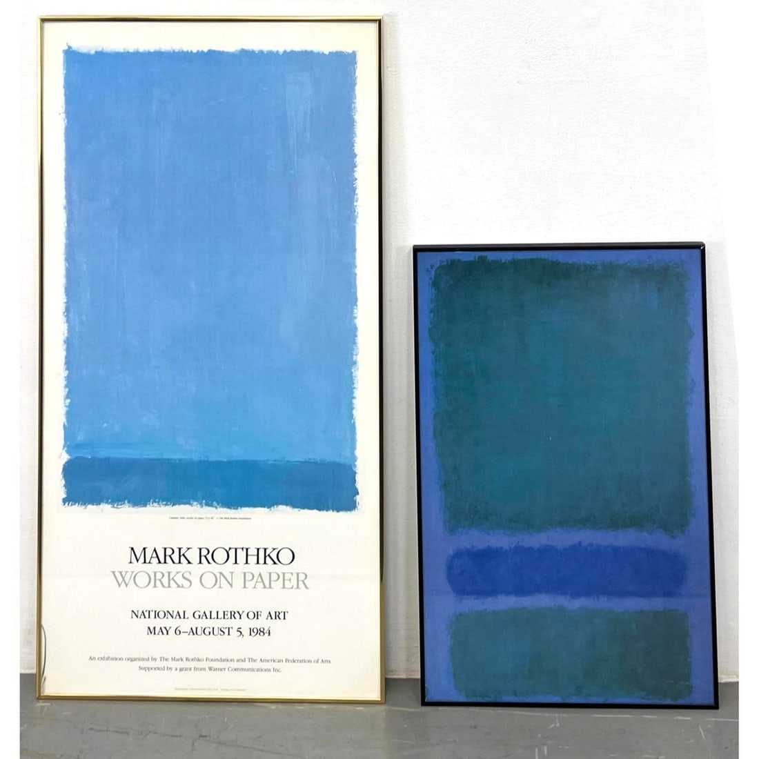 Mark Rothko Exhibit Poster. "Works on Paper", 1984: National Gallery. PLUS Printed Rothko image.  Bo (1 of 9)