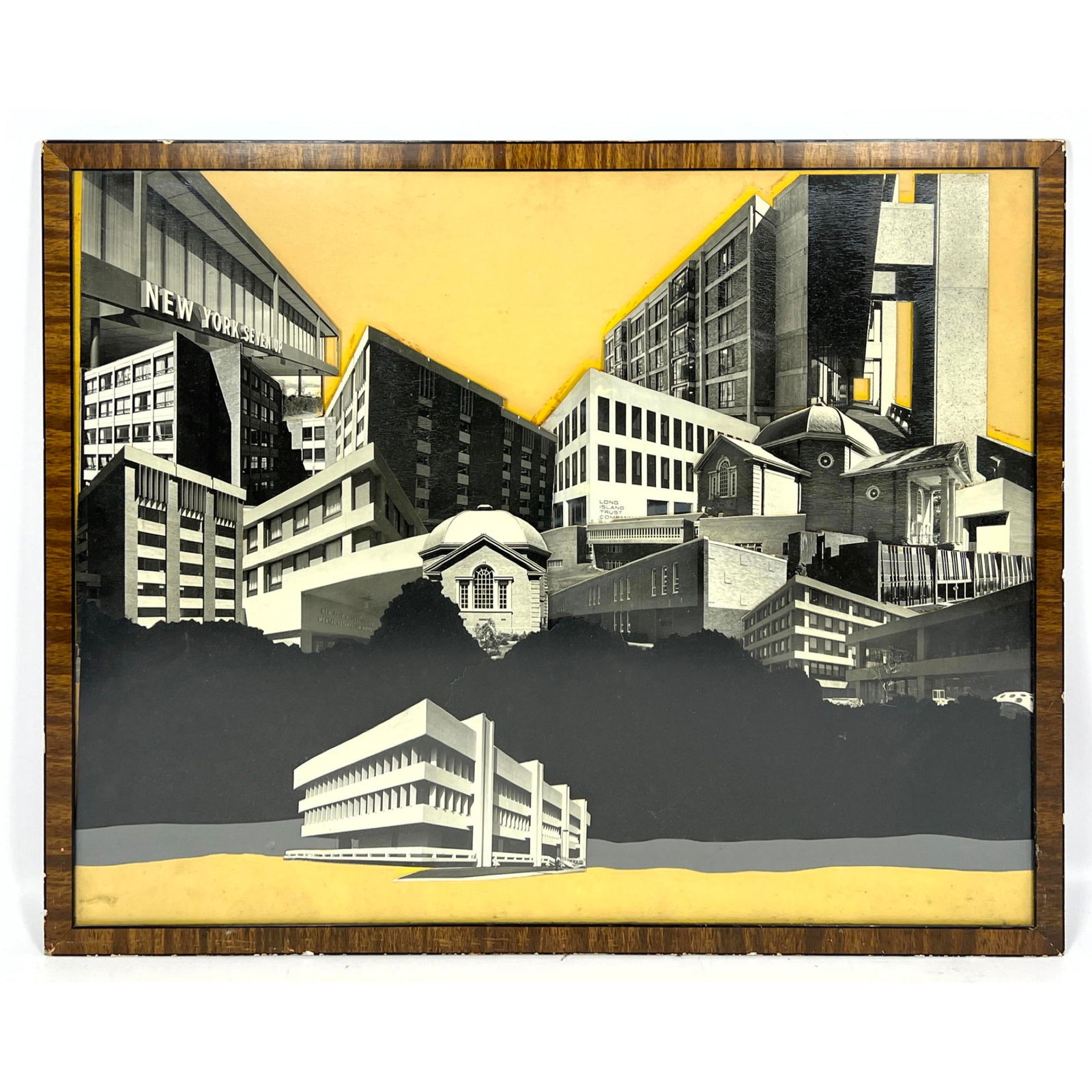 Collage of Modernist 60's Architecture Buildings. Compilation of Buildings designed by E.W. HOWELL C: Collage of Modernist 60's Architecture Buildings. Compilation of Buildings designed by E.W. HOWELL Co in the 60's. CHEMICAL BANK; NY TELEPHONE; MONTEFIORE HOSPITAL, BRONX; LONG ISLAND TRUST, Garden Ci