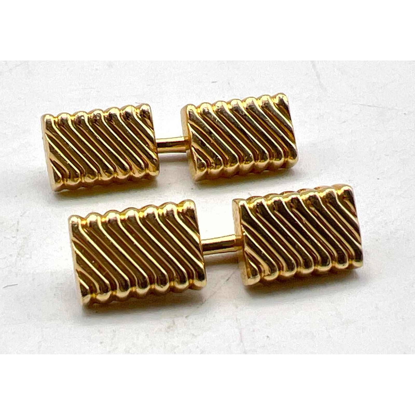 TIFFANY and Co 14K Gold Cuff Links. Marked Tiffany and Co; 14K (1 of 6)