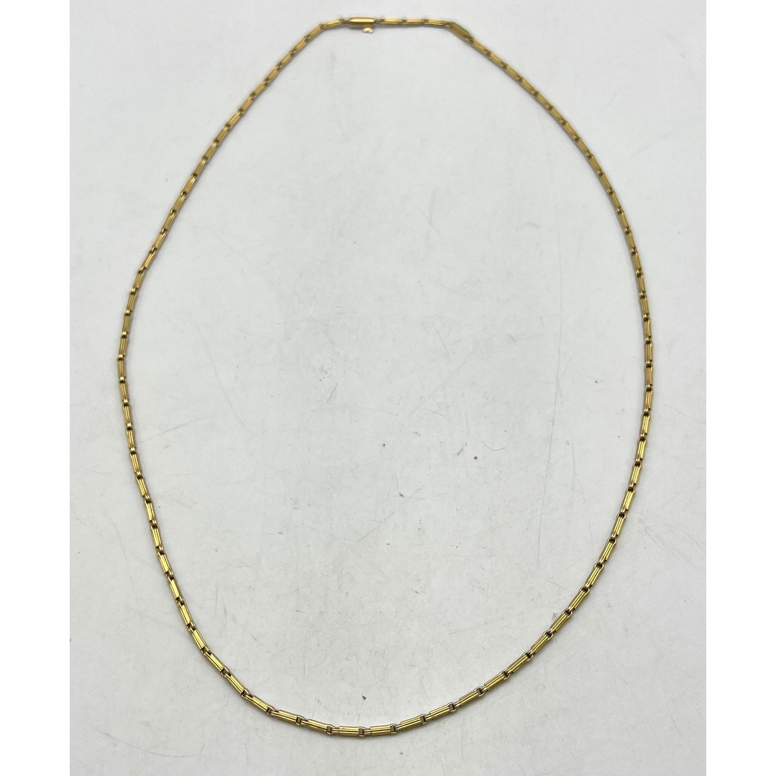 14K Gold Link Chain Necklace. One link marked 14K Italy. JTC 4. (1 of 6)