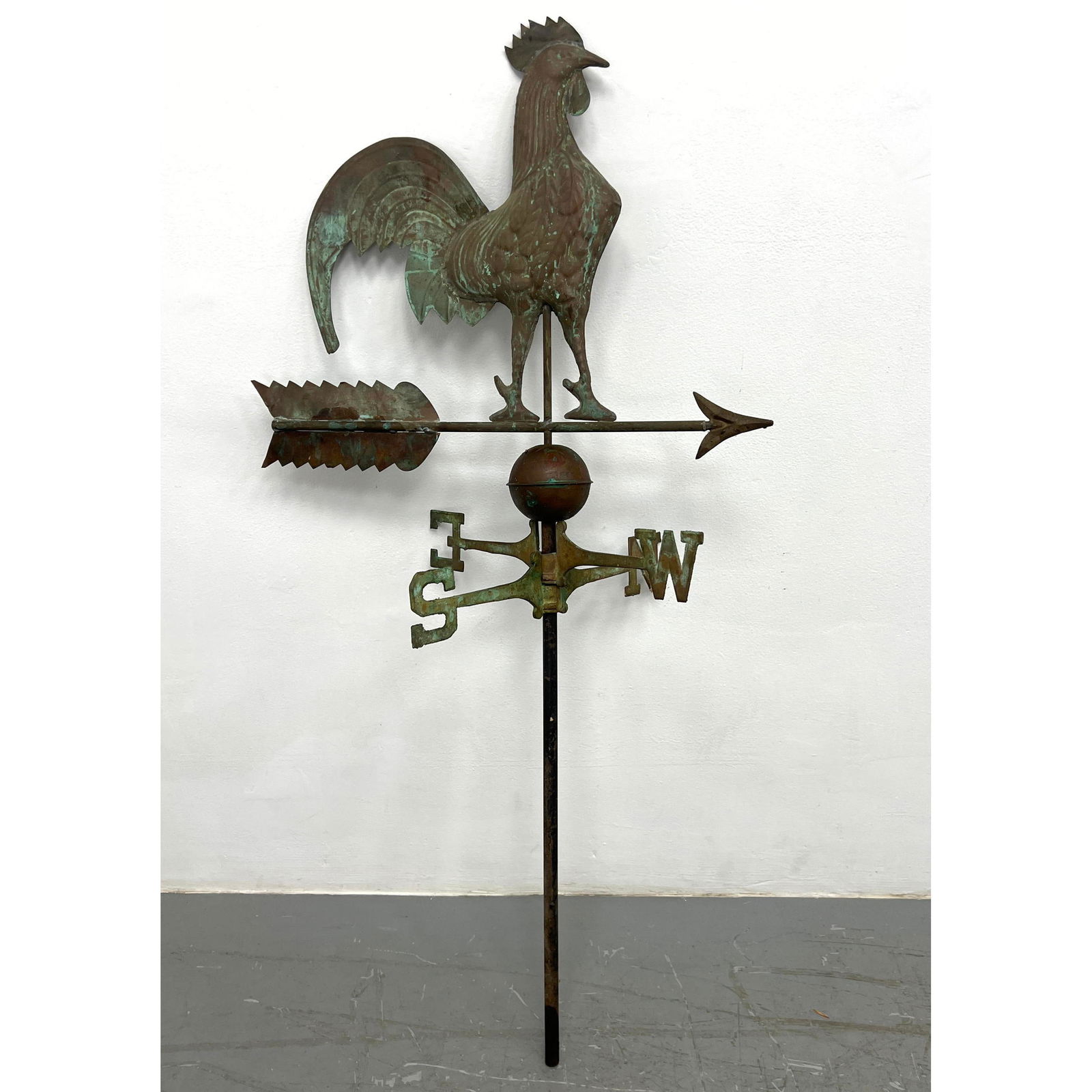 Copper Rooster Weathervane. Standing Rooster. (1 of 7)
