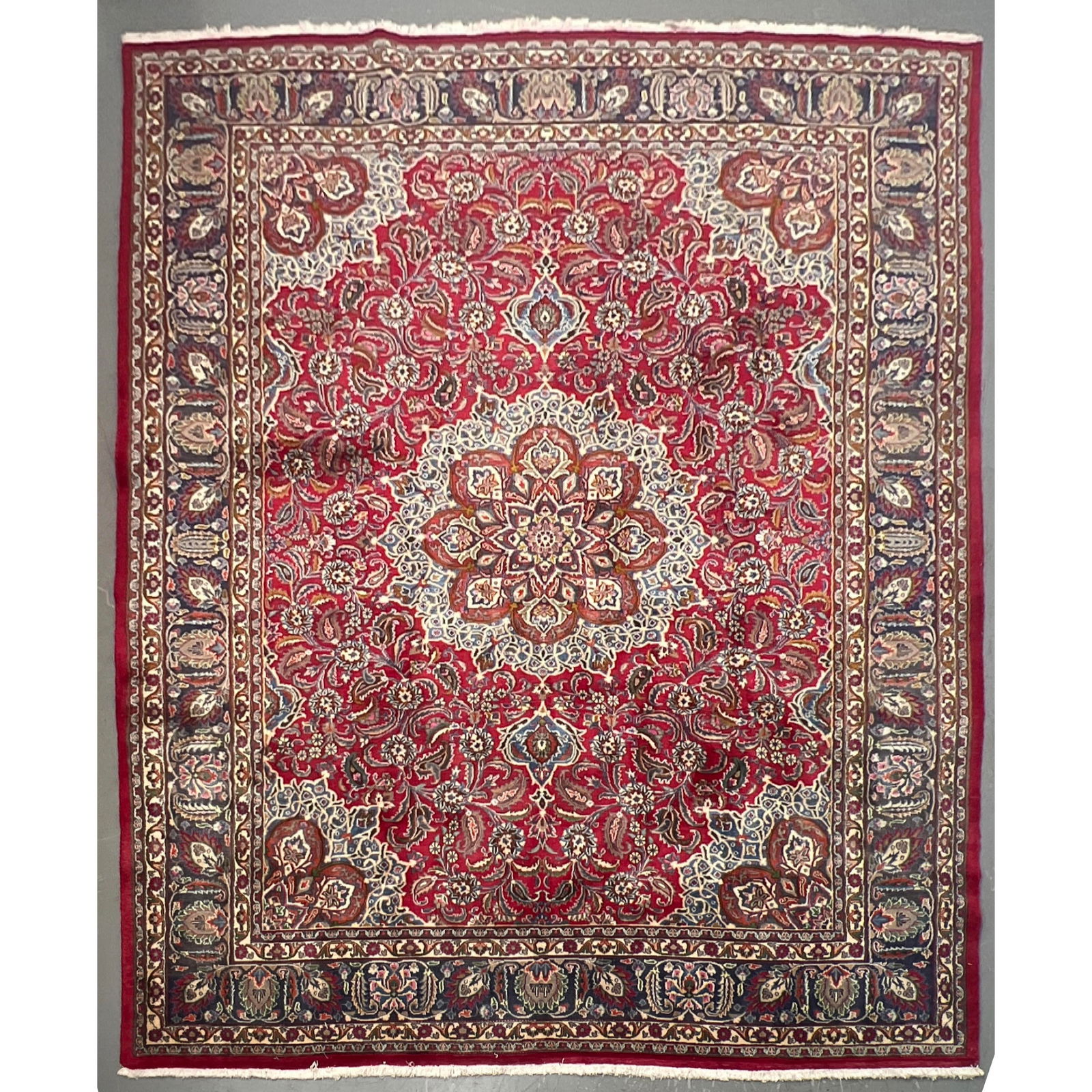 9'5 x 12'11 Handmade Sarouk Oriental Carpet Rug. Kashmir style. (1 of 9)