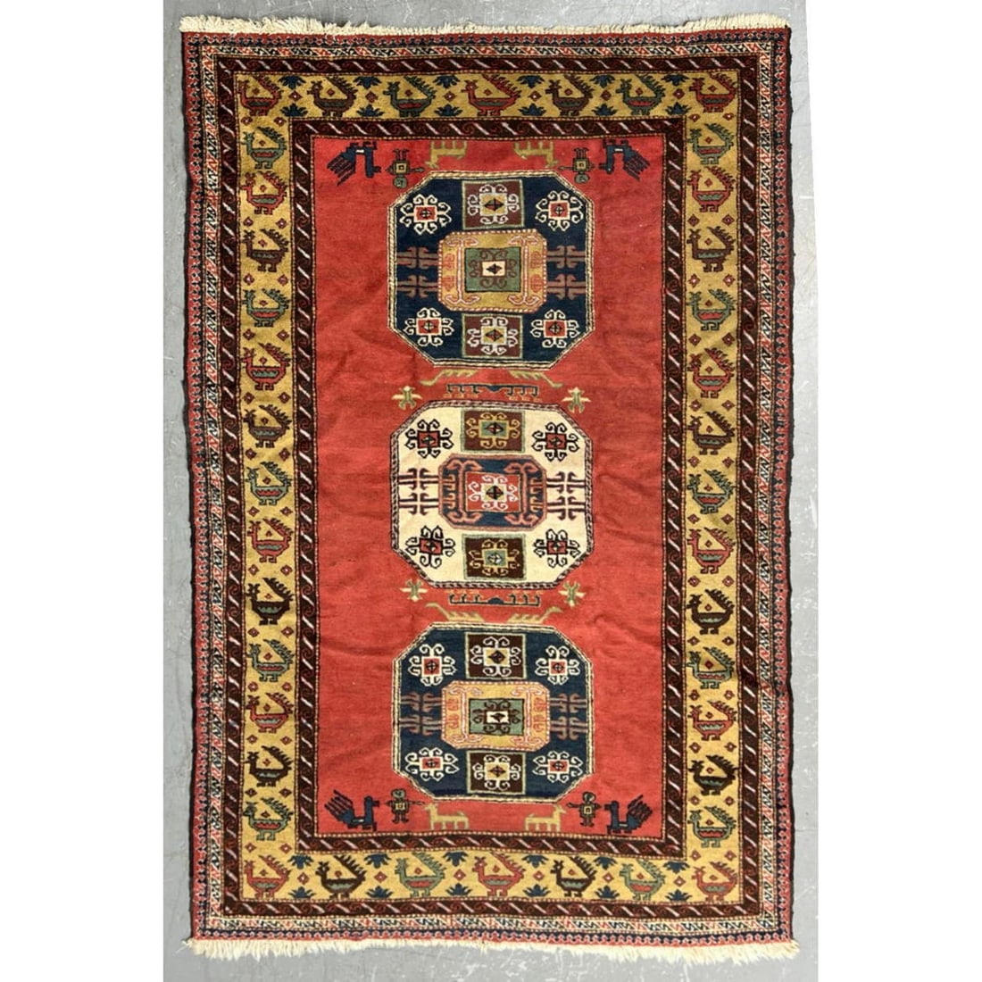 9'4" x 5'4" Handmade Turkoman Oriental Carpet Rug. (1 of 9)