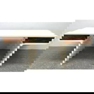 William Sklaroff for Vecta 'Uniplane' Desk with Rosewood Drawers.: William Sklaroff for Vecta 'Uniplane' Desk with Rosewood Drawers. Dimensions: Height: 29 inches, Width: 71 inches, Depth: 36 inches. --- - - We offer curbside delivery to NYC, Manhattan, Close