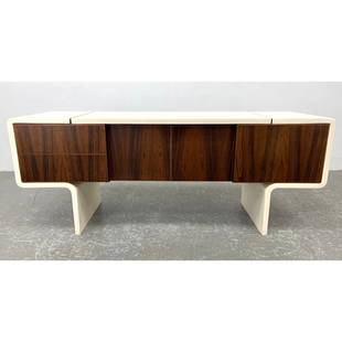 William Sklaroff for Vecta 'Uniplane' Sideboard Credenza. Rosewood doors and back.: William Sklaroff for Vecta 'Uniplane' Sideboard Credenza. Rosewood doors and back. Dimensions: Height: 28.5 inches, Width: 73.5 inches, Depth: 20 inches. --- - - We offer curbside delivery to NYC, Man