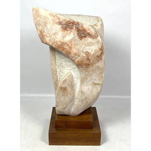 Brumer Abstract Modern Carved Marble Sculpture. Heavy.: Brumer Abstract Modern Carved Marble Sculpture. Heavy. Dimensions: Height: 19 inches, Width: 10 inches, Depth: 8 inches. --- - - We offer curbside delivery to NYC, Manhattan, Close Brooklyn, Hoboken a