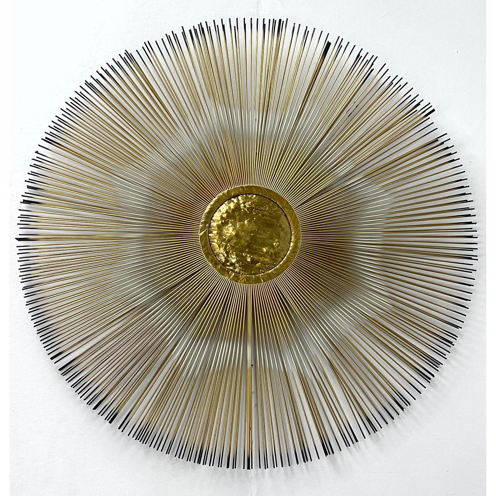 Casa Devall Sunburst Wall Sculpture Brass, signed Devall, (1 of 7)