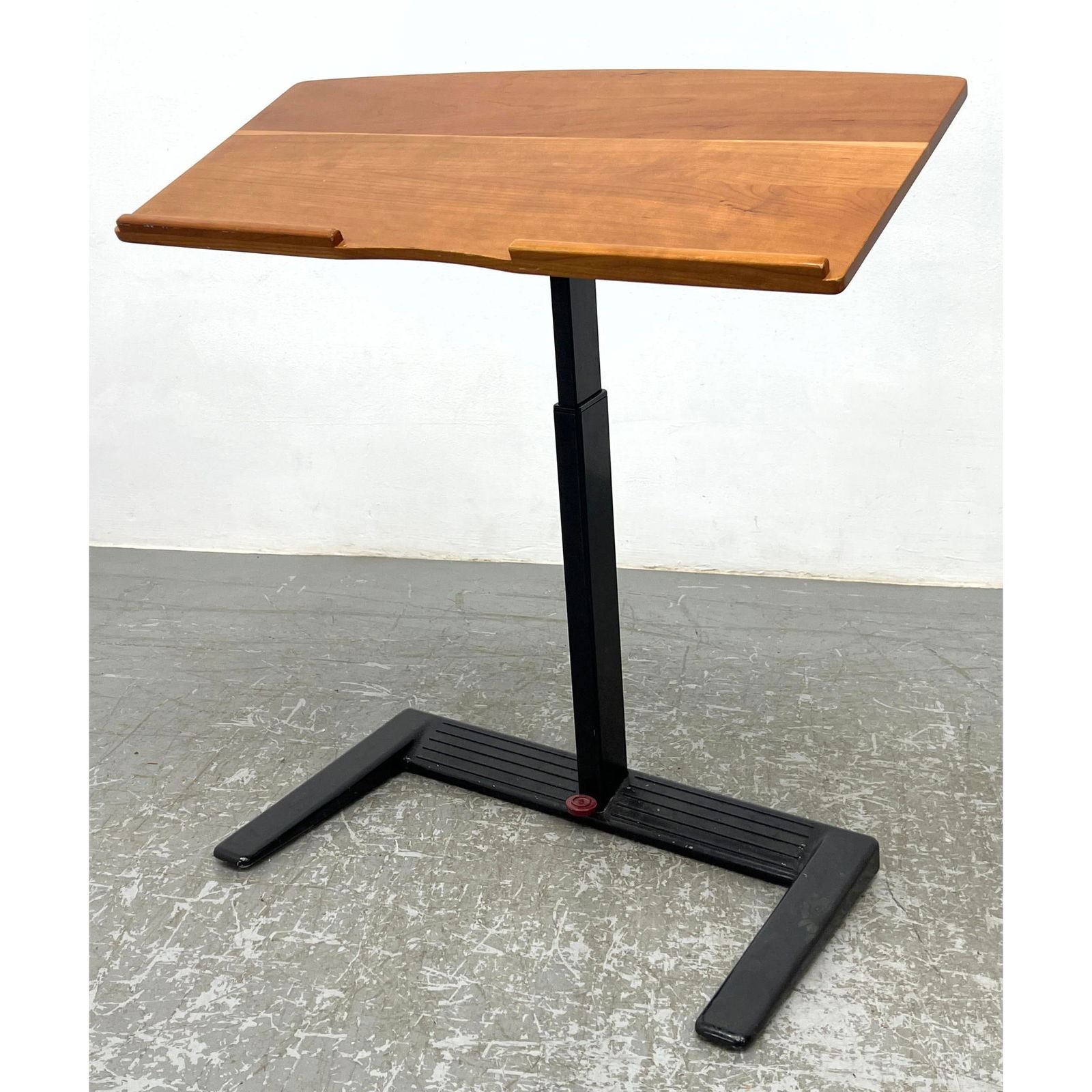 Herman Miller Levenger Cherry Wood Top Adjustable Scooter Keyboard / Laptop Stand Table (1 of 13)