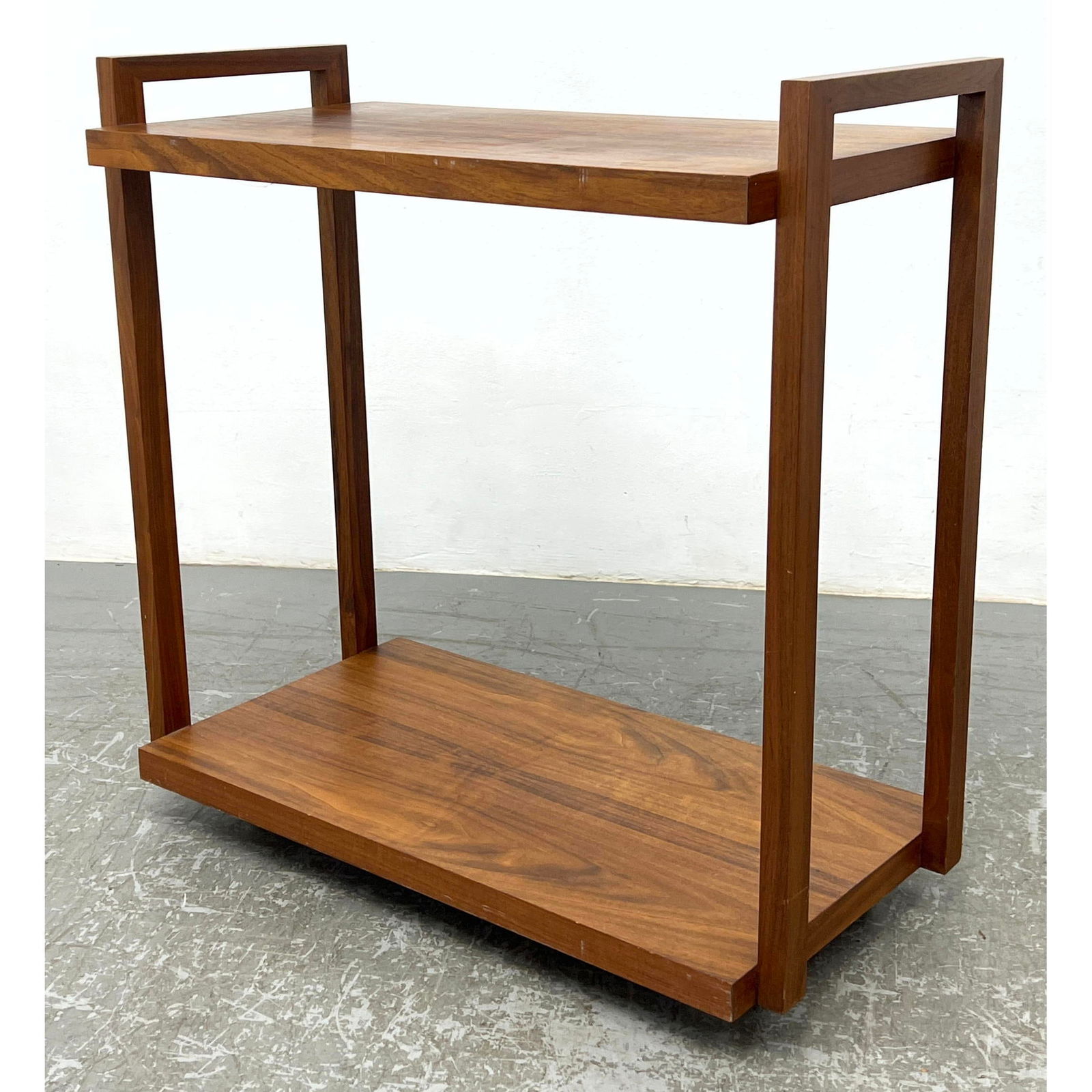 Mid Century Modern Walnut Rolling Bar / Tea Cart. (1 of 8)