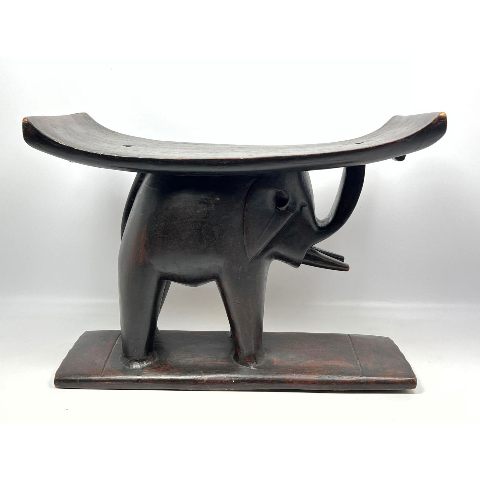 Vintage African Ashanti Wooden Elephant Stool (1 of 11)