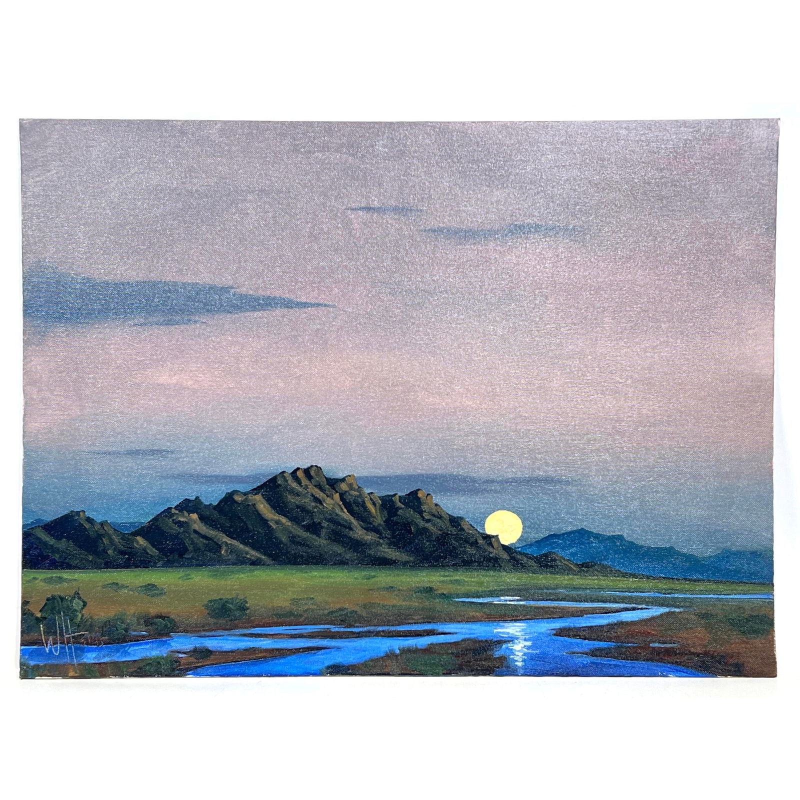 William Hawkins (American b. 1962) Unframed oil painting on canvas board, Arts and Crafts South West (1 of 8)