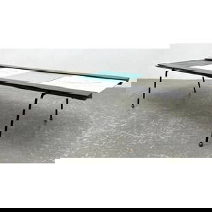 Tony Paul Style Coffee Table with reversible sliding wood tops.: Tony Paul Style Coffee Table with reversible sliding wood tops. Dimensions: Height: 13.75 inches, Width: 60 inches, Depth: 20 inches. --- - - We offer curbside delivery to NYC, Manhattan, Close Brookl