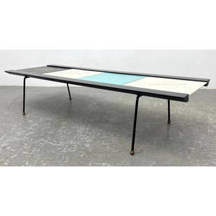 Tony Paul Style Coffee Table with reversible sliding wood tops.: Tony Paul Style Coffee Table with reversible sliding wood tops. Dimensions: Height: 13.75 inches, Width: 60 inches, Depth: 20 inches. --- - - We offer curbside delivery to NYC, Manhattan, Close Brookl