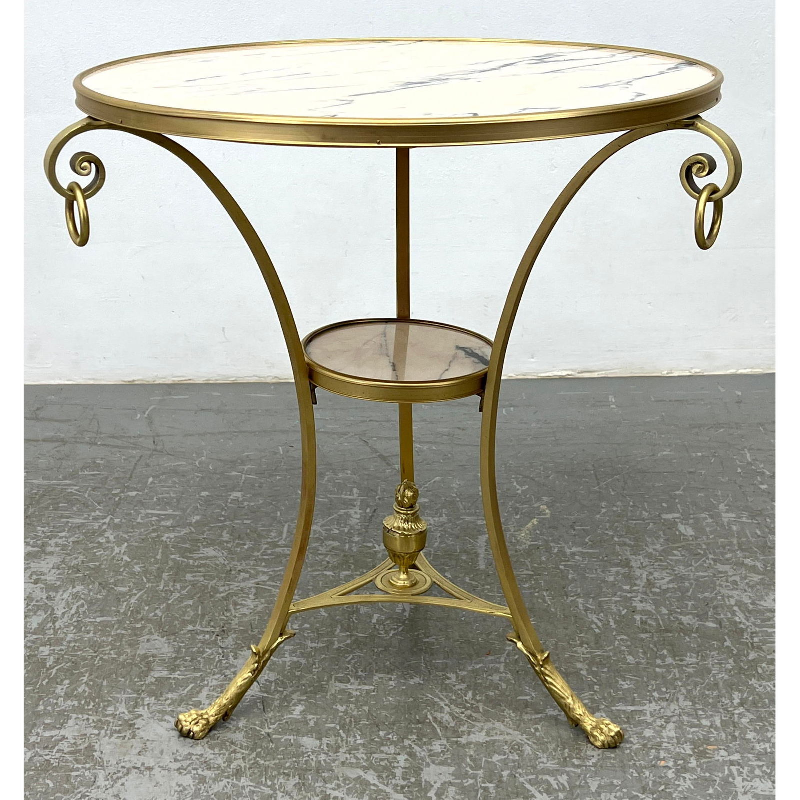French Empire Style Brass And Marble Gueridon Table. (1 of 10)