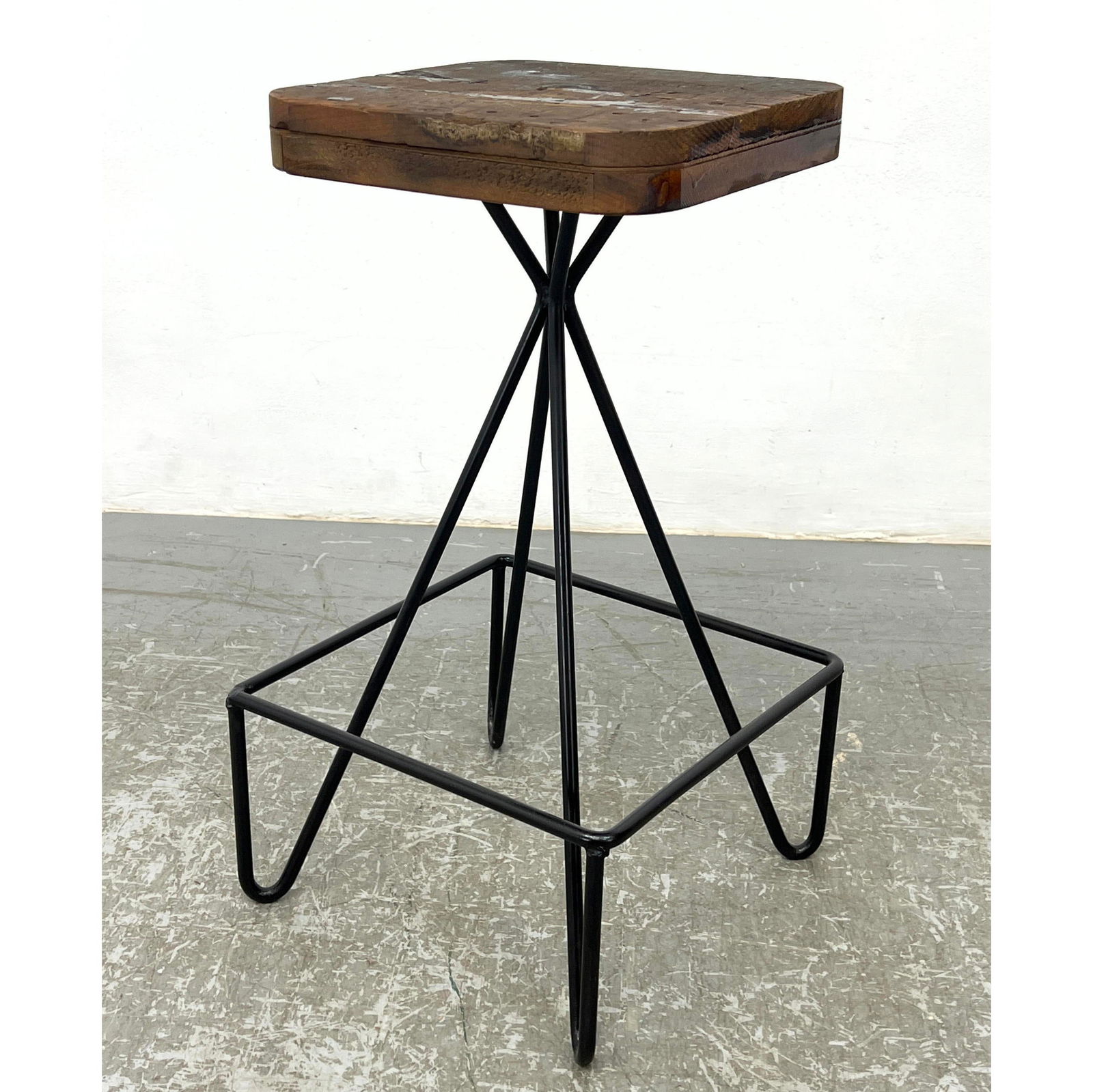 Frederick Weinberg bar stool. Hairpin Iron barstool. (1 of 8)
