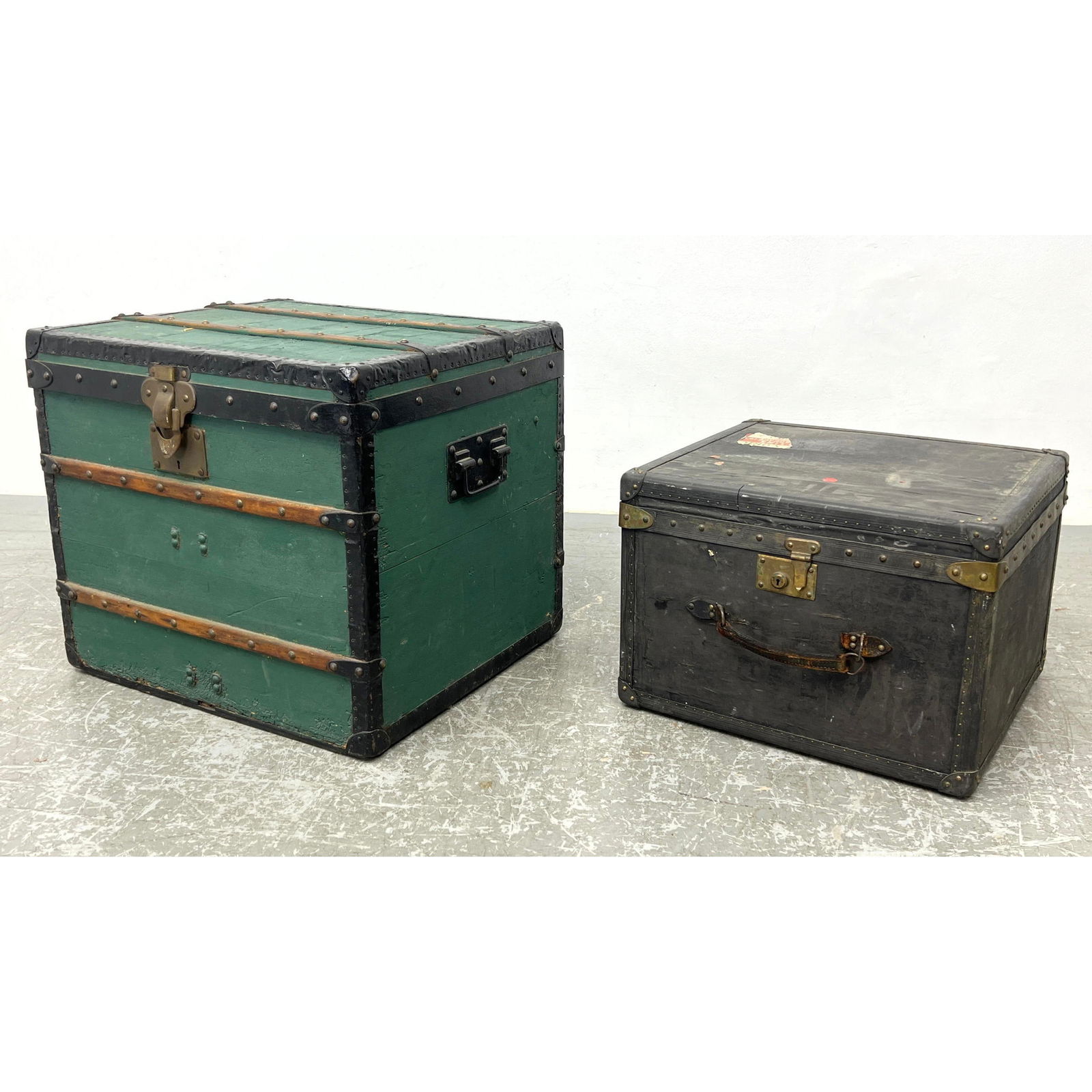 2pc Vintage Steamer TRUNKS. Louis Vuitton and  GOYARD (1 of 20)