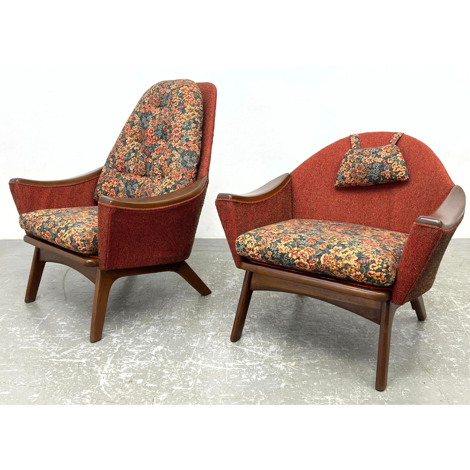 2Pc Adrian Pearsall lounge chair  for Craft Associates 1808-C Highback and 1806-C Lowback Mid Centur (1 of 13)