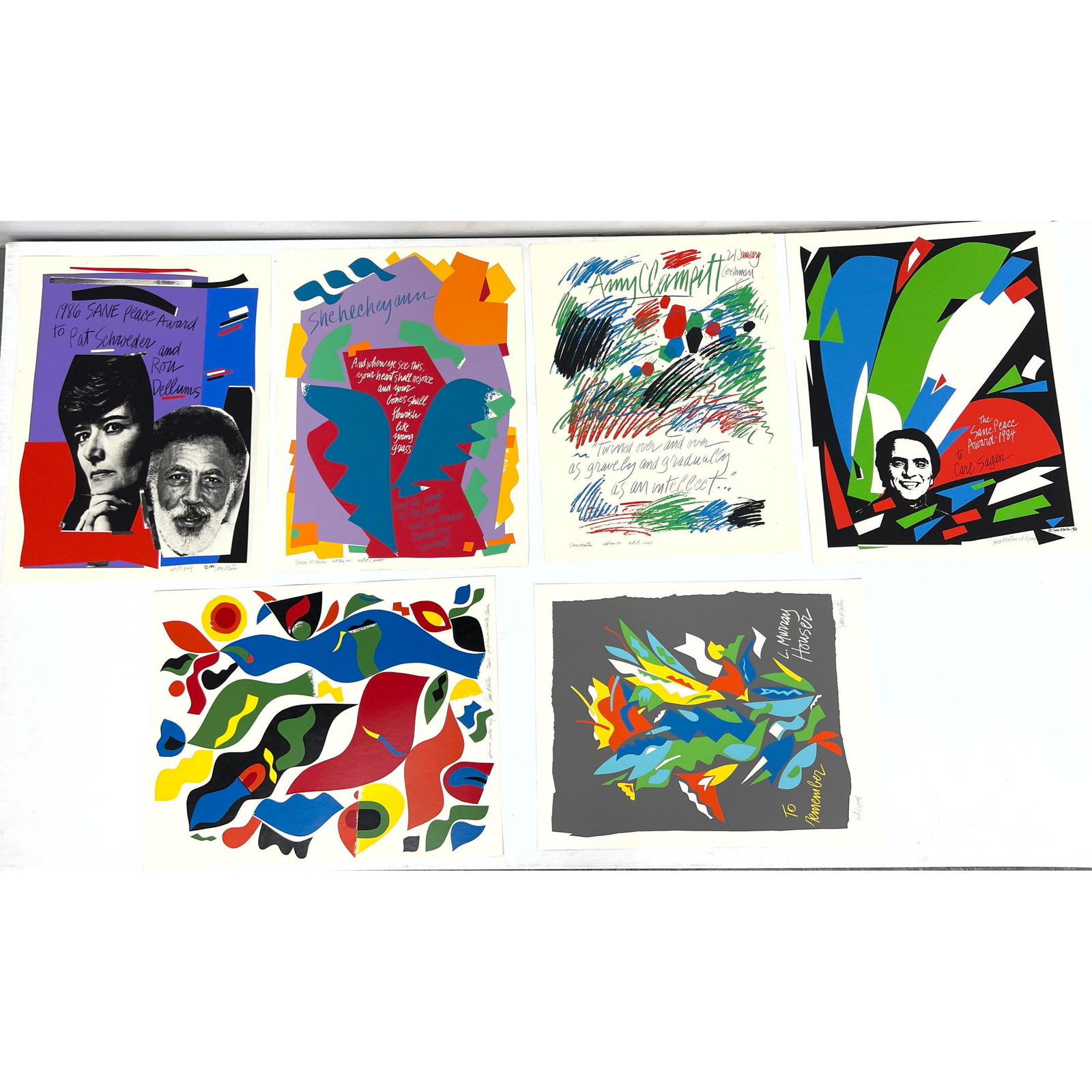 7pc SAM MAITIN Lithograph Prints. Signed and Inscribed. (1 of 12)