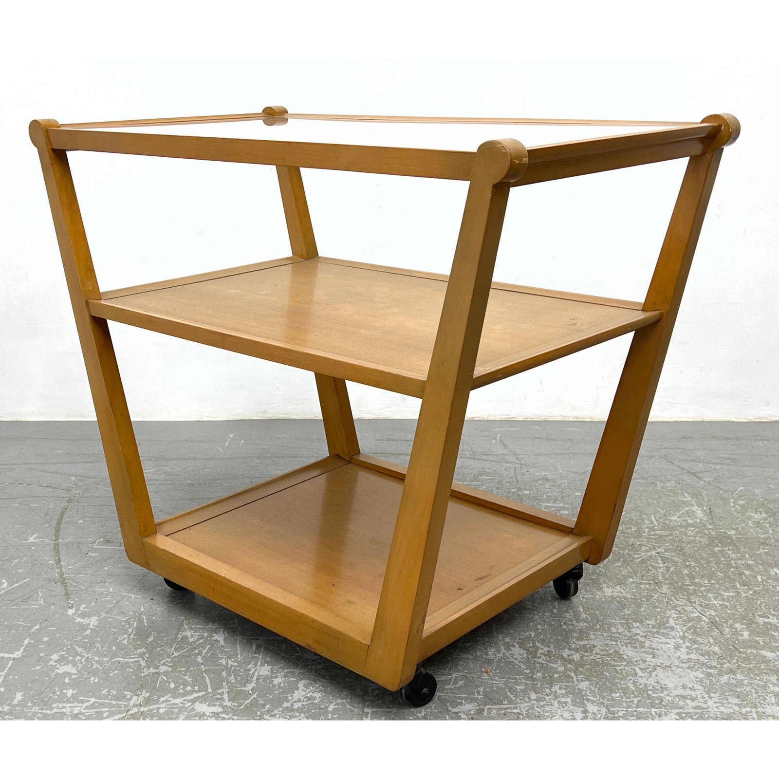 EDWARD WORMLEY DREXEL Serving Bar Cart. Precedent. Plexiglass glass top (1 of 12)