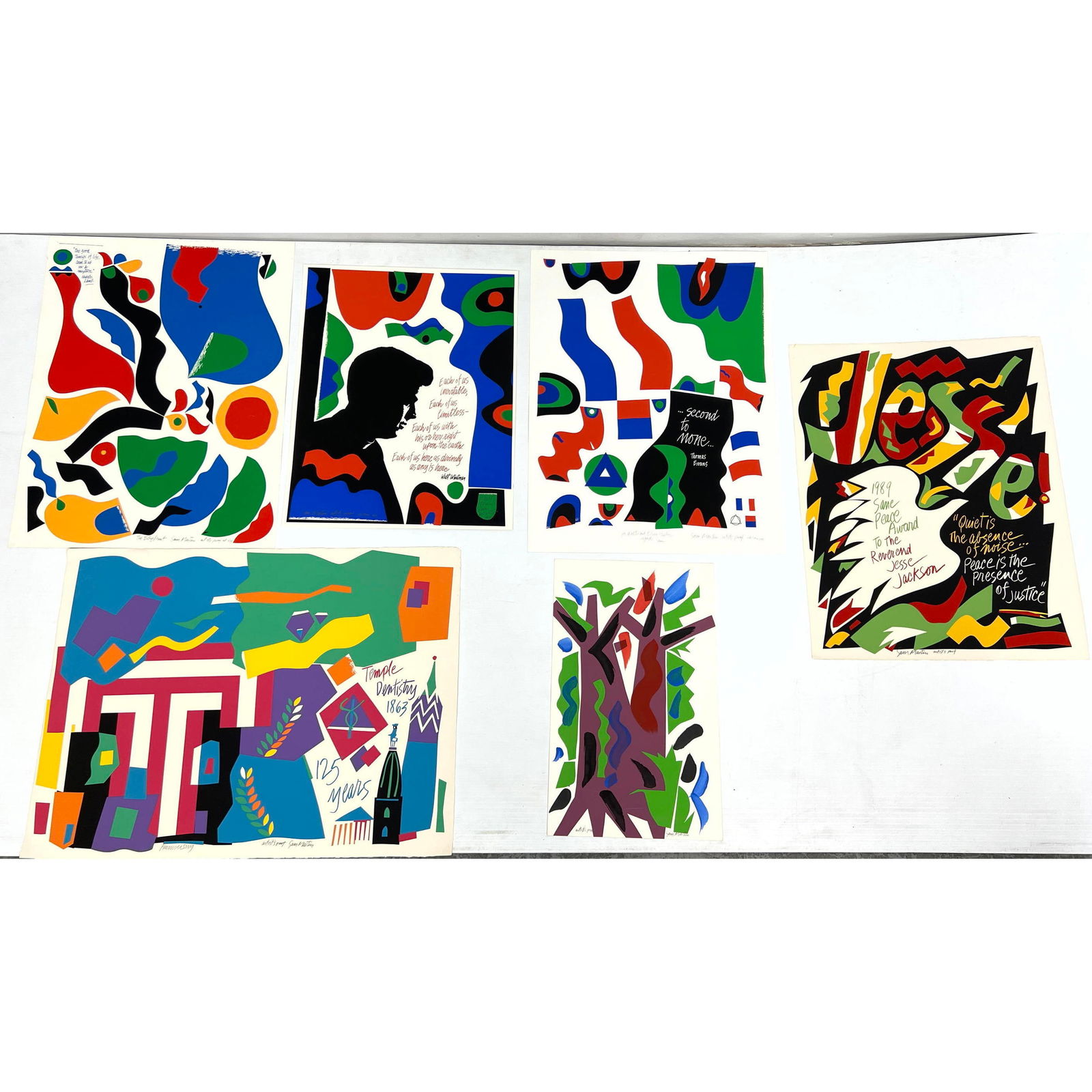6pc SAM MAITIN Lithograph Prints. Artist Proofs. Signed and Inscribed. (1 of 15)