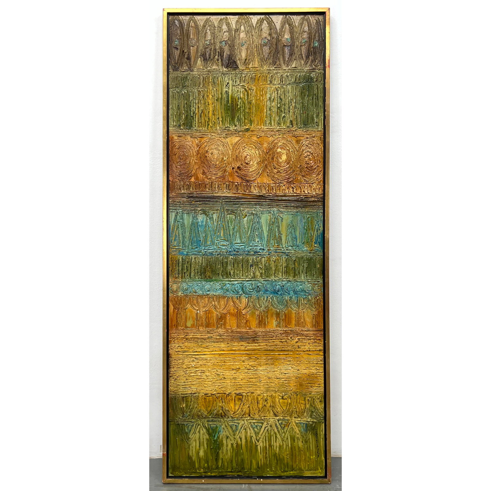 Van Hoople abstract Painting. Muted Tone Textured Modernist Painting. Signed (1 of 6)