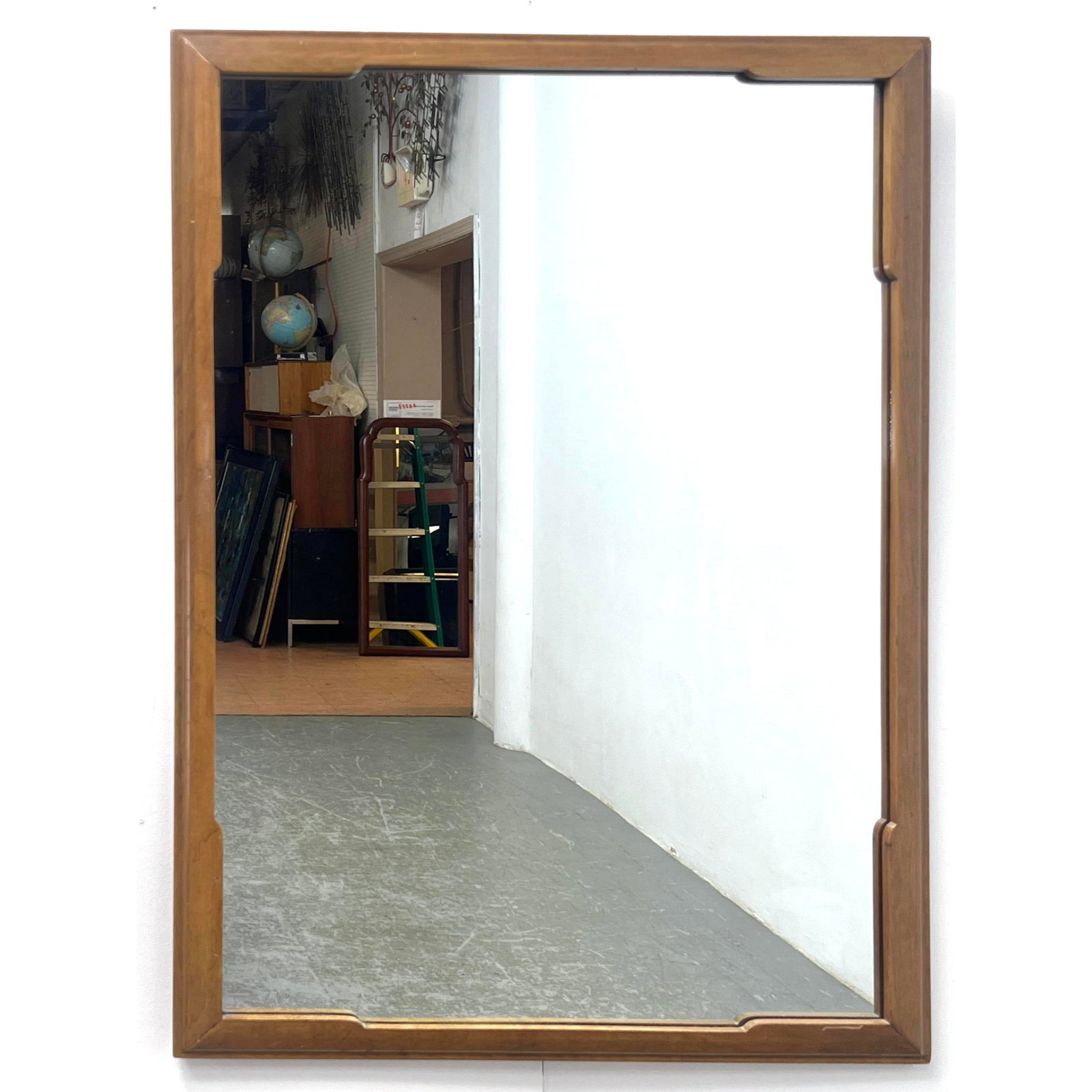 Mid Century Modern Wood Frame Wall Mirror (1 of 7)