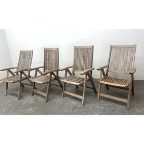 Set 4 SCAN COM. Teak Arm Chairs. Adjustable backs. Garden deck chairs. Set 4 SCAN COM. Teak Arm Chai (1 of 14)