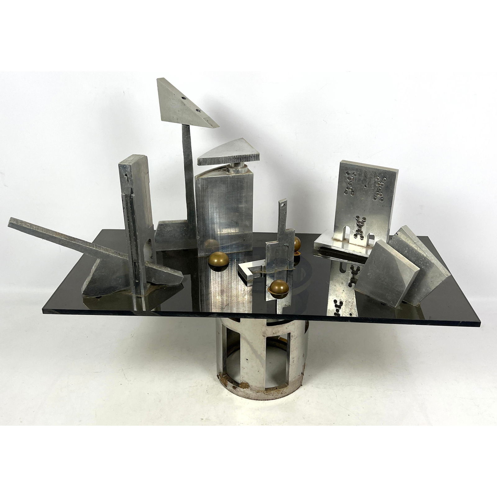 CONSTANCE K LIVINGSTON Mixed Metal Abstract Sculpture. Employing Found Objects and Industrial Elemen (1 of 12)