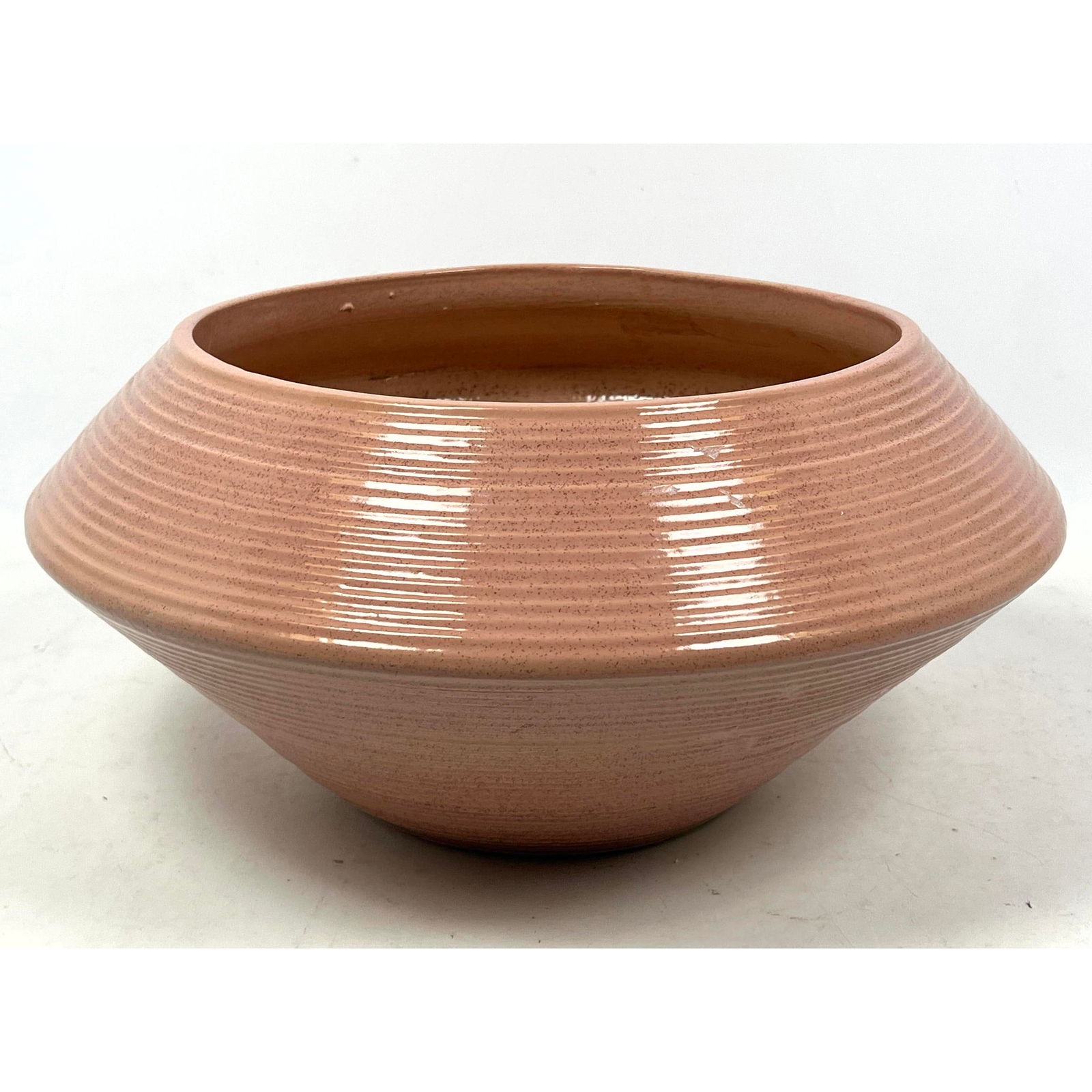 Zanesville UFO Planter, Pink Color. Simple in design, the UFO / Flying Saucer planter was part of th (1 of 9)