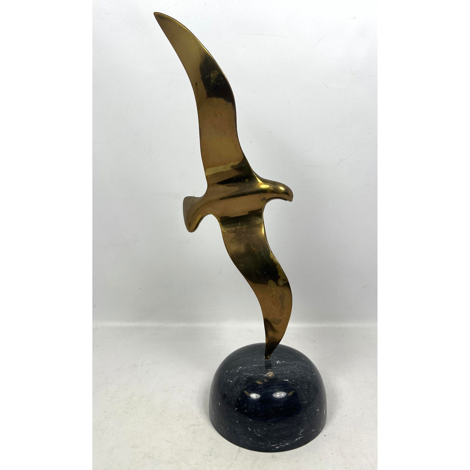 C Jere sculpture. Label on bottom of base. Brass seagull. (1 of 10)